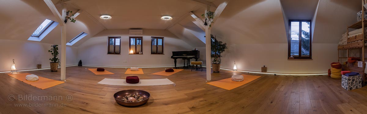 270° Panoramafoto vom Yoga-Studio Gewürzmühle Dresden-Lockwitz