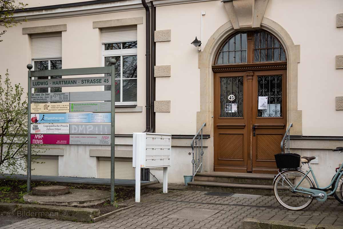 Eingangsbereich zum Yoga-Studio Dresden-Striesen/Tolkewitz