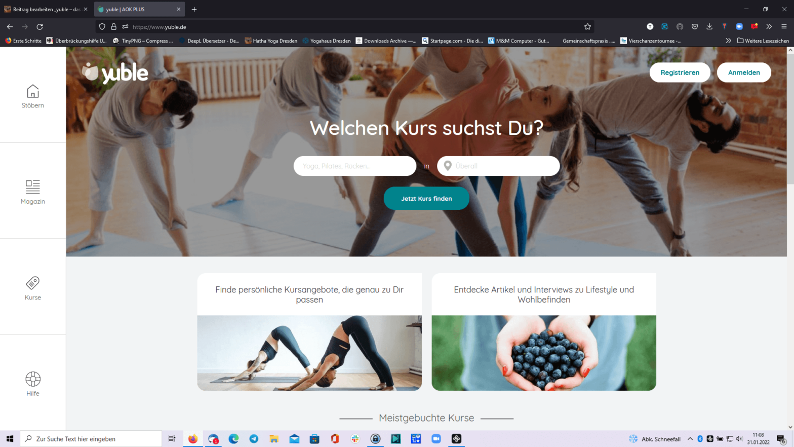 yuble – das AOK Portal und deine Gutscheine